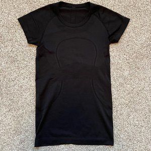 Lululemon Swiftly Tech Short Sleeve Crew T-shirt Top, Black, Size 6